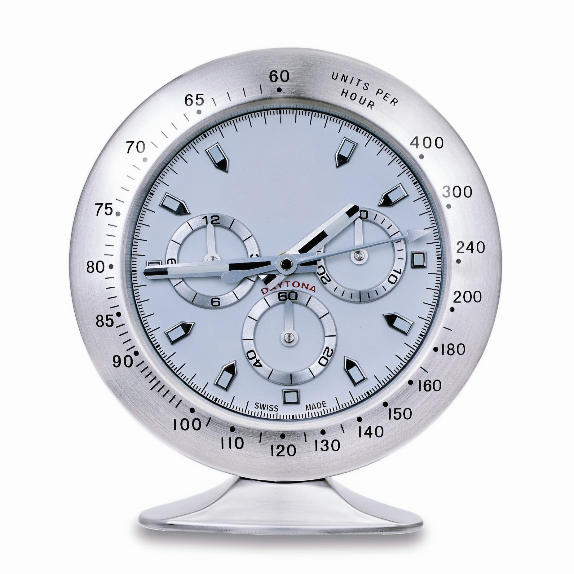 Dayto-Racing Steel, White Dial | Desk Clock