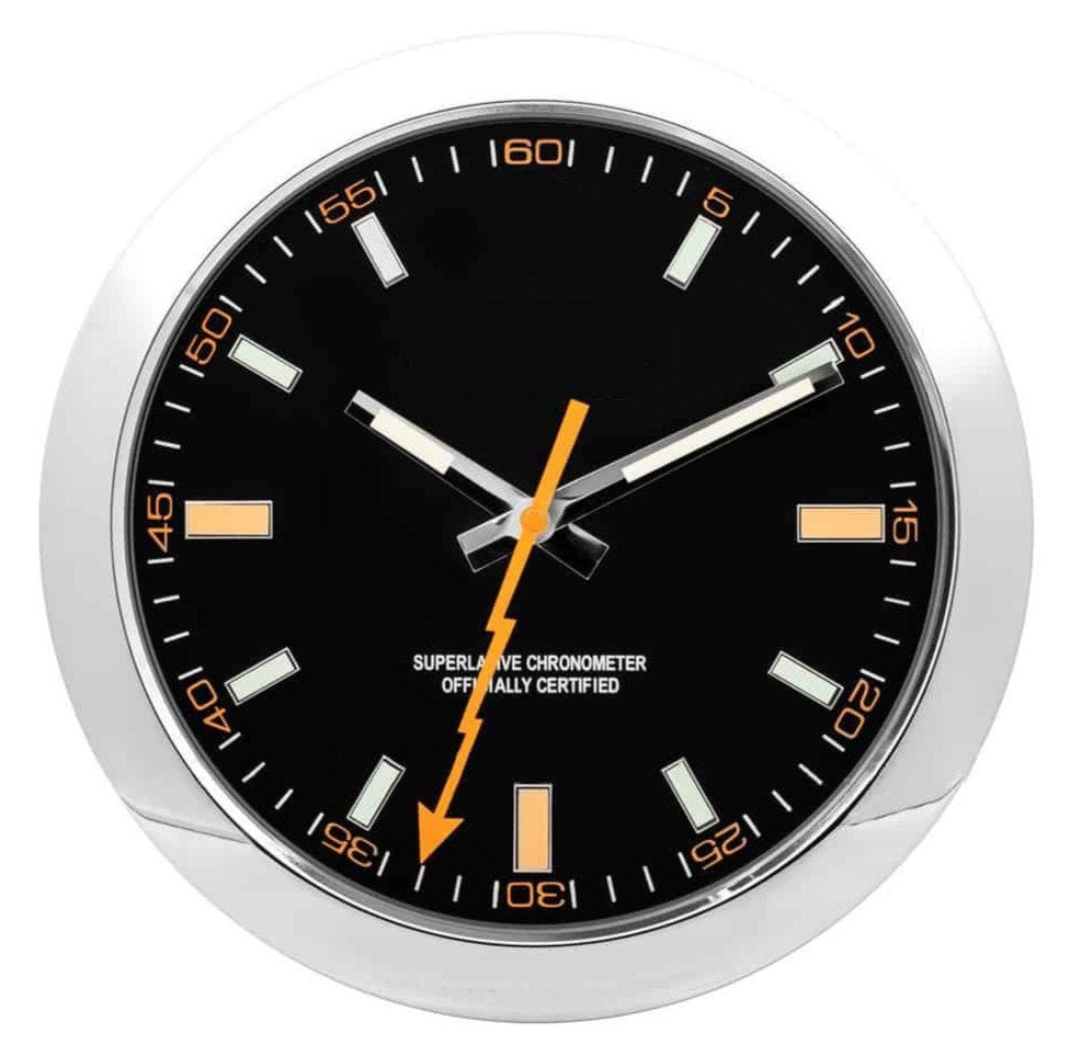 Milgauss, Silver & Black | Wall Clock
