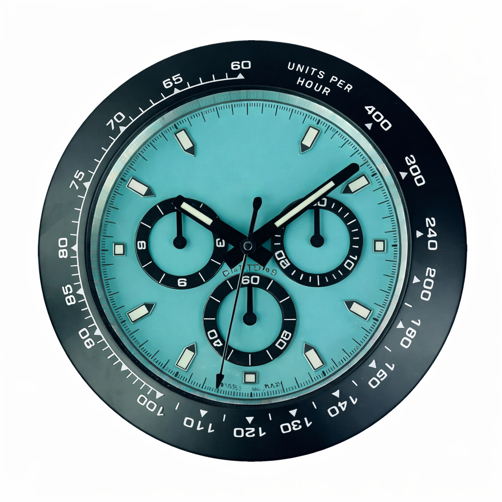 Rolex Daytona black and Tiffany wall clock