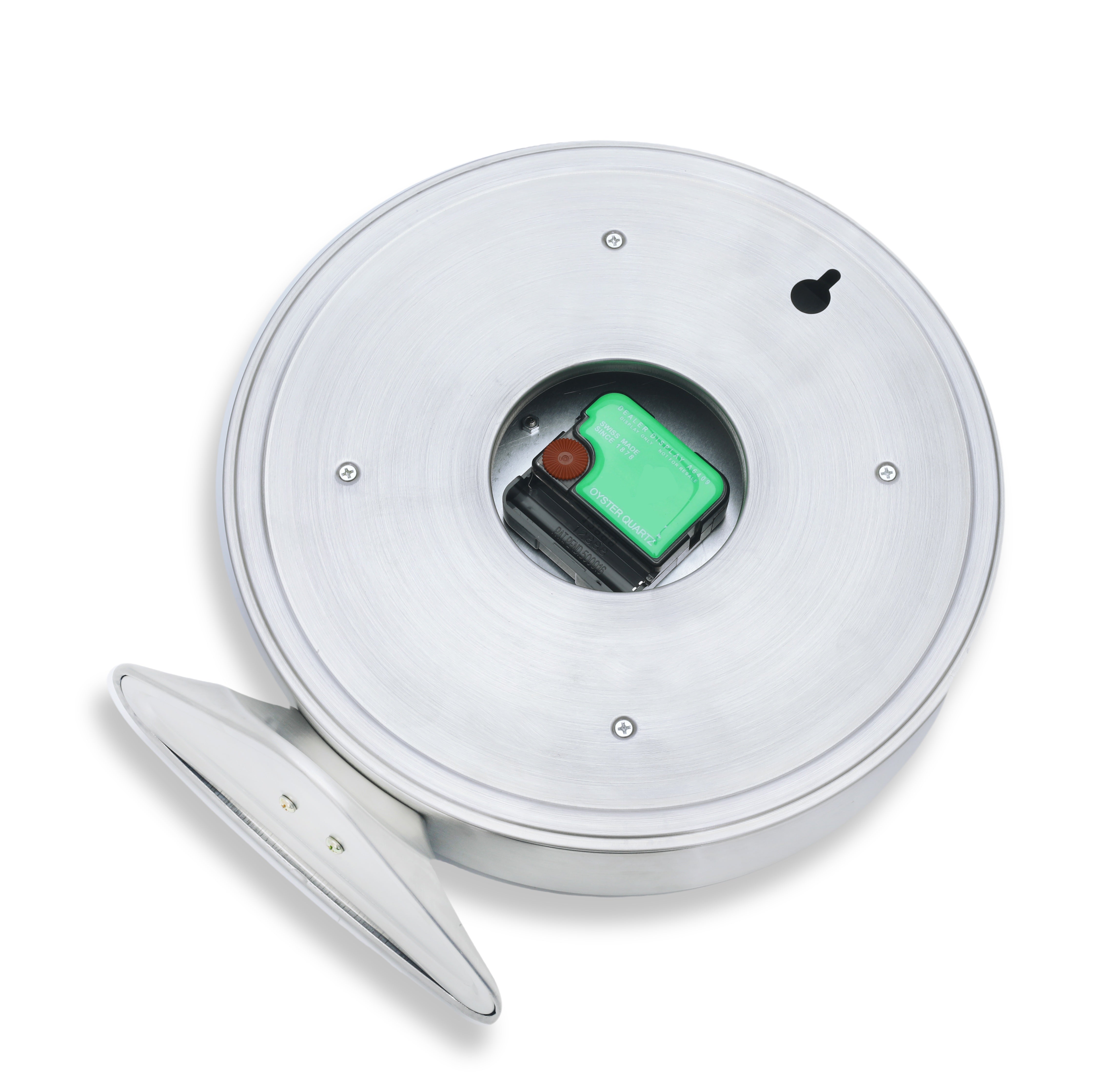 Rolex Daytona Silver white desk clock back