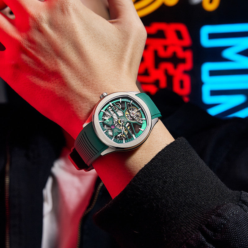 DG Spectra Skeleton Rubber | Automatic Watch – 40mm