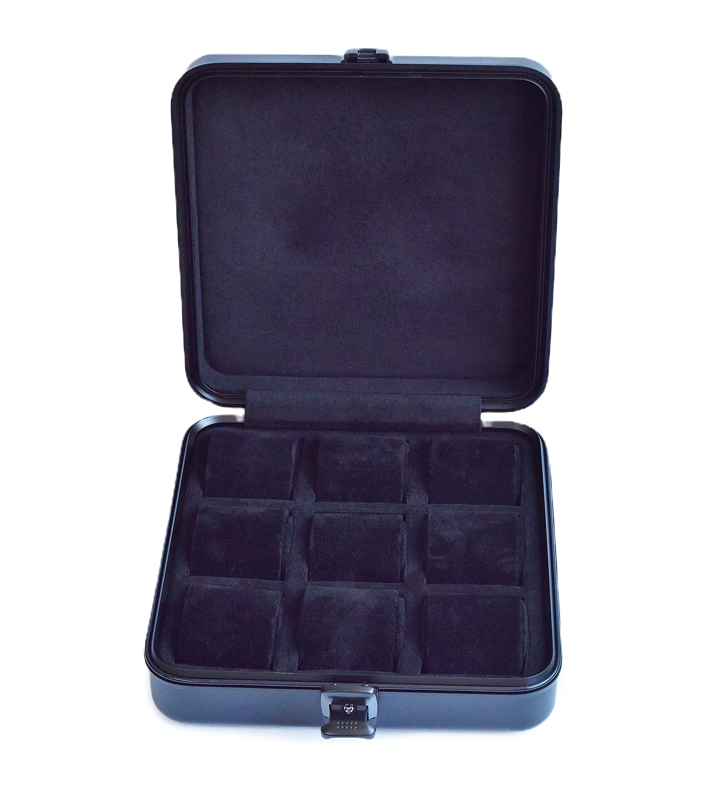 AeroVault Black 9 slots | Aluminum Watch Box