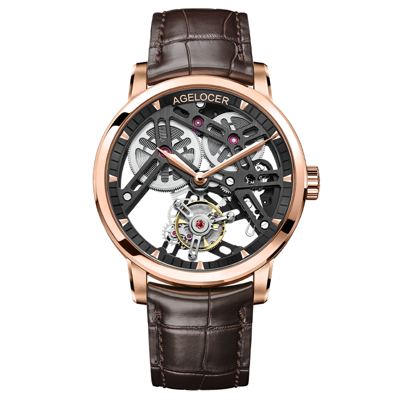 AGELOCER Skeleton Rose Gold | Mechanical Watch - 40mm