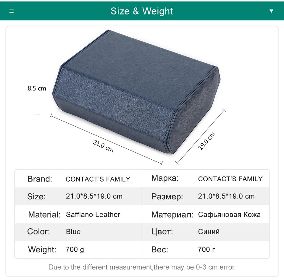 LuxOcta 6-Slot Saffiano Leather Watch Case