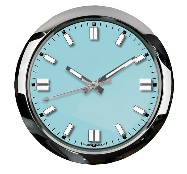 Perpetual Blue Tiffany | Luxury Wall Clock – Tiffany Blue Dial | Wclocks