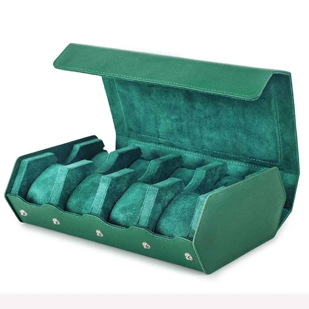 LuxOcta 8-Slot Saffiano Leather Watch Case