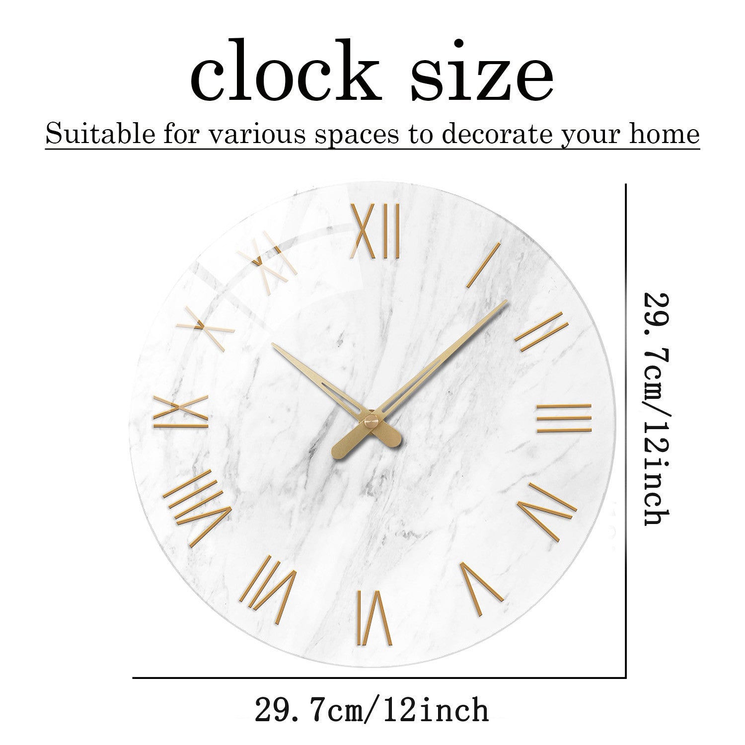 Marble Roman Elegance | Wall Clock