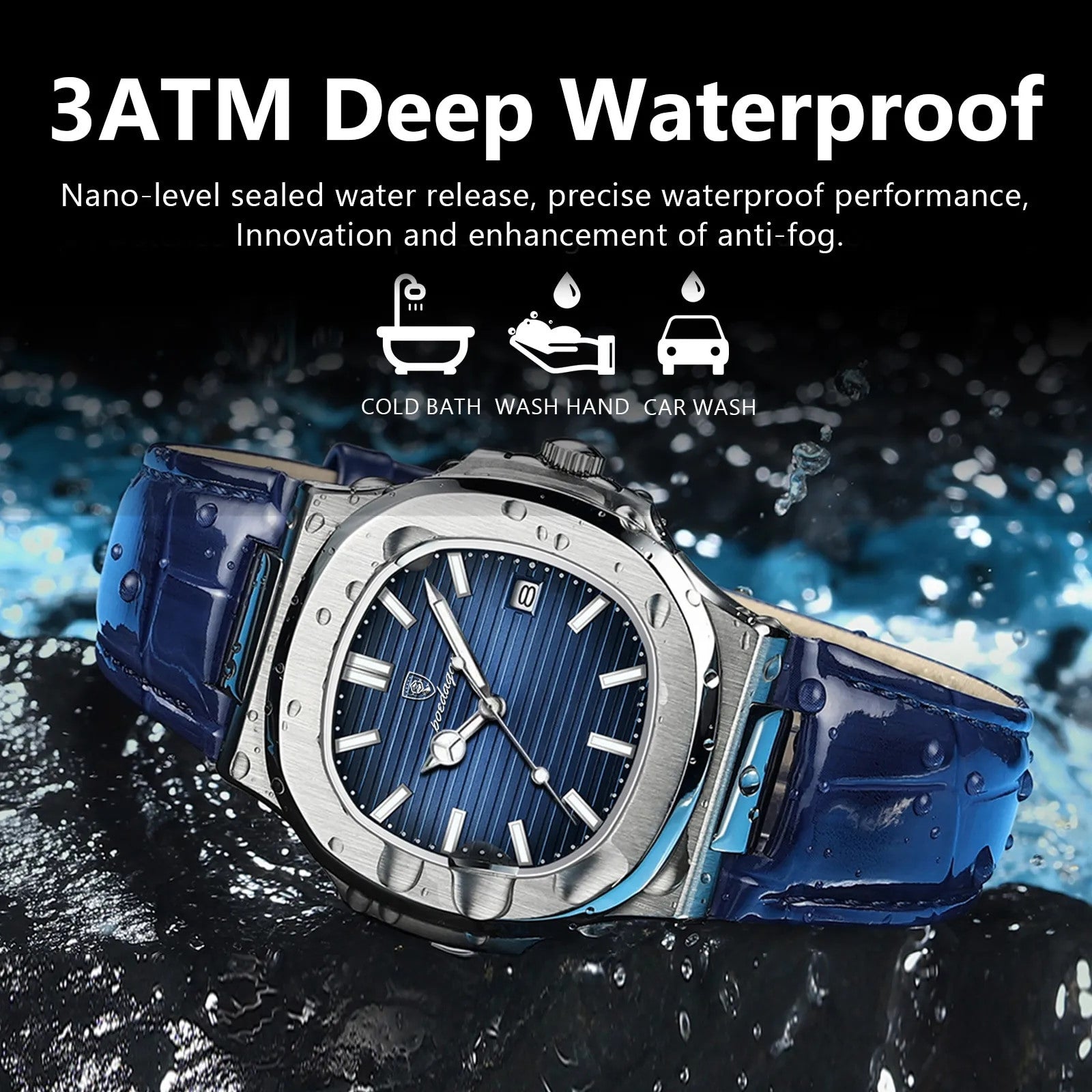 POEDAGAR Nautic Steel 40mm | Quartz Watch