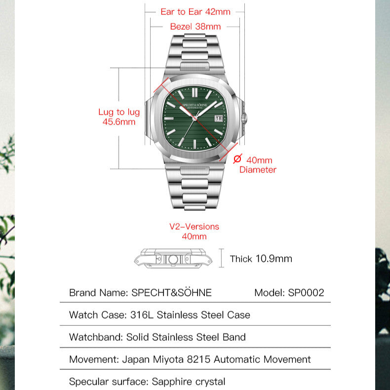 Nautic PP Leather | Automatic Watch - 40mm