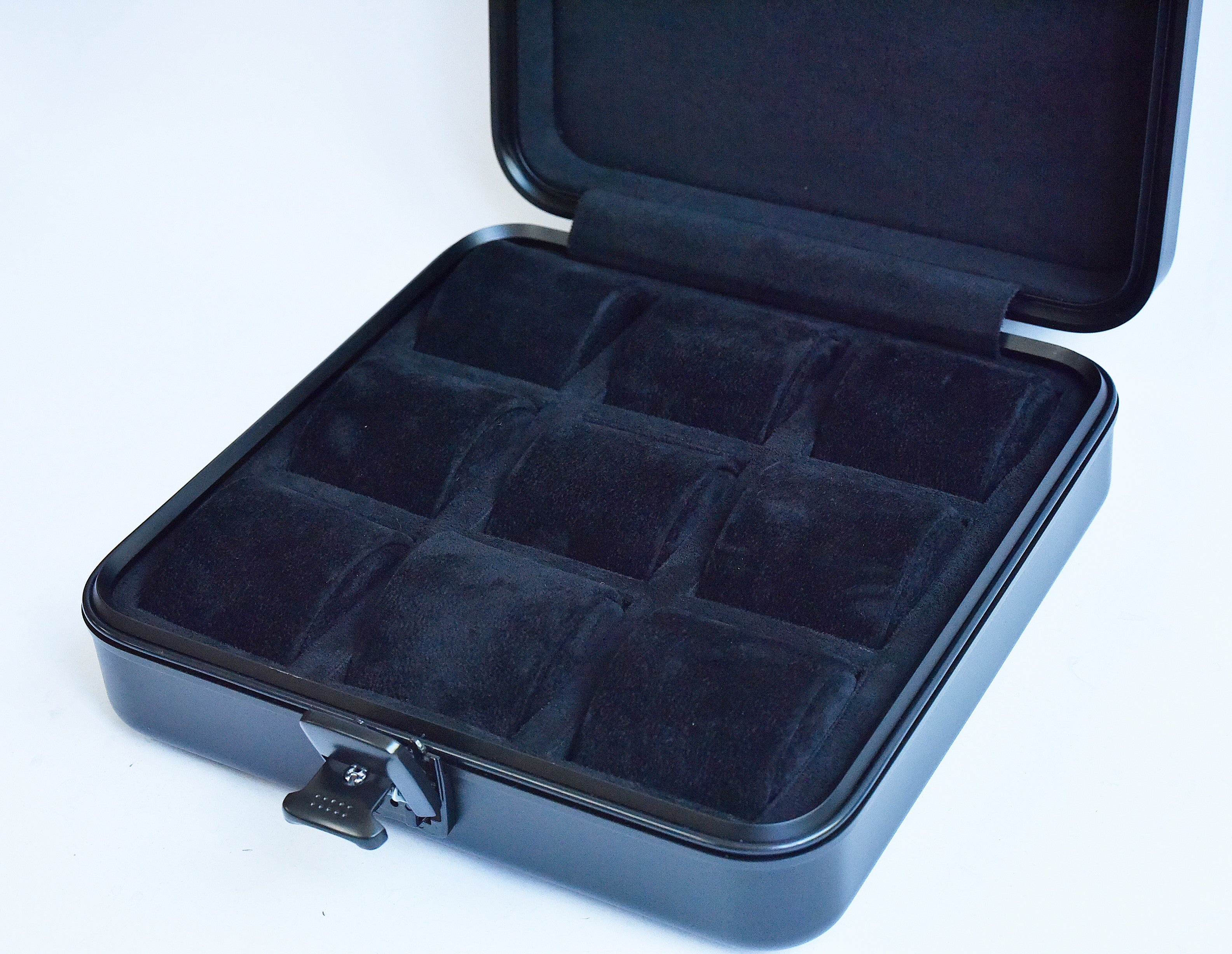 AeroVault Black 9 slots | Aluminum Watch Box