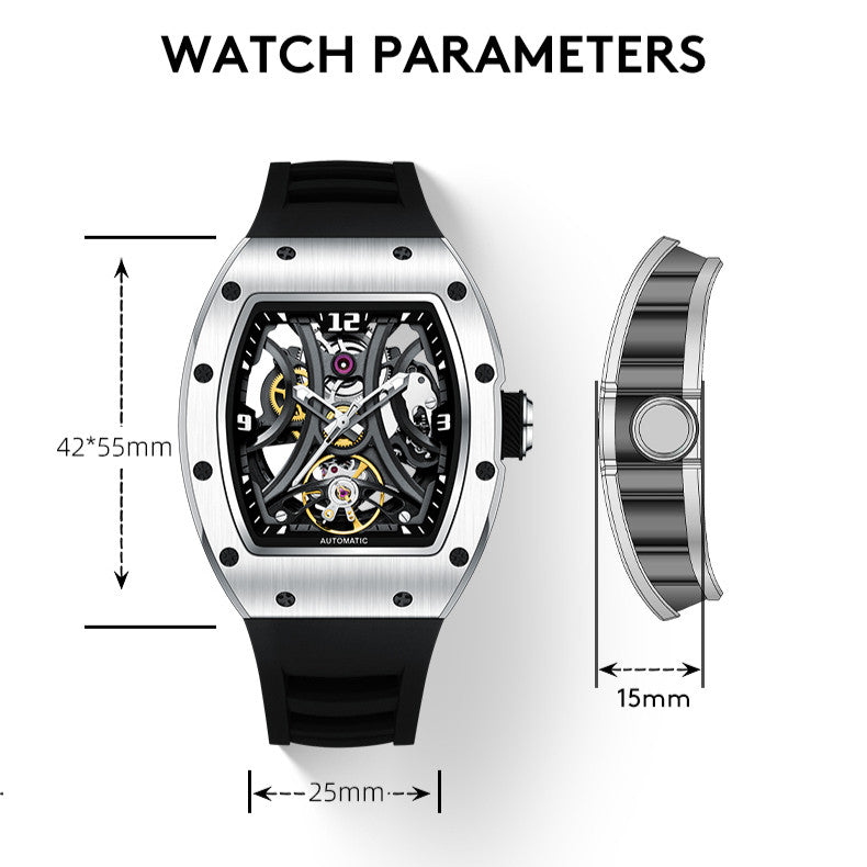 RM 55 Tonneau Carbon Fiber | Automatic Watch - 42mm