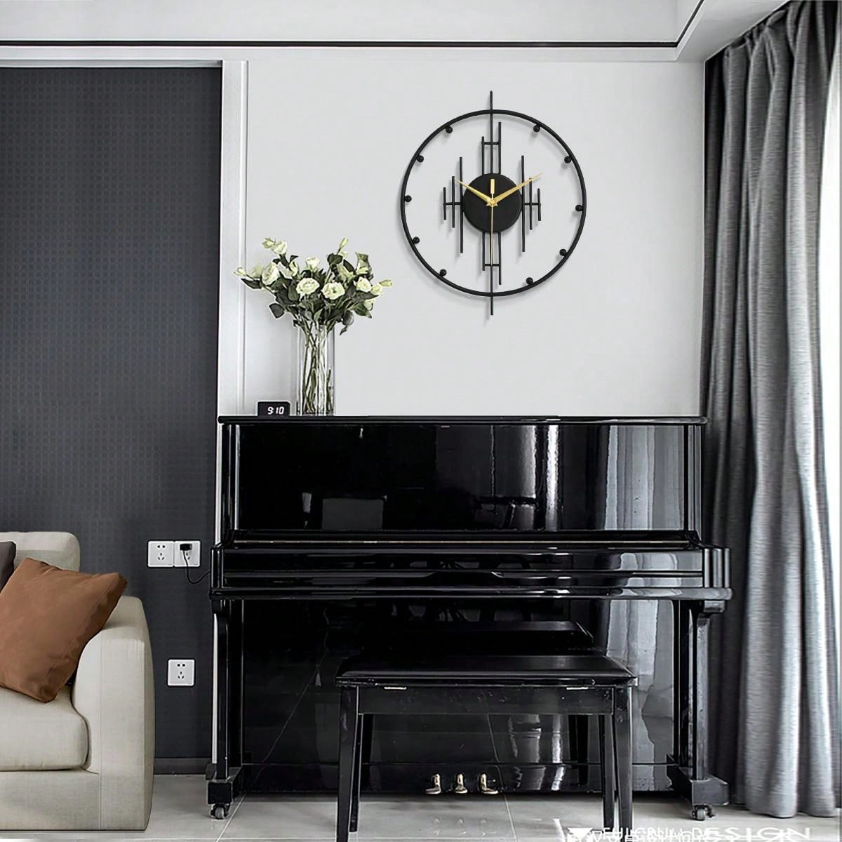 Minimalist Iron Grid | Wall Clock