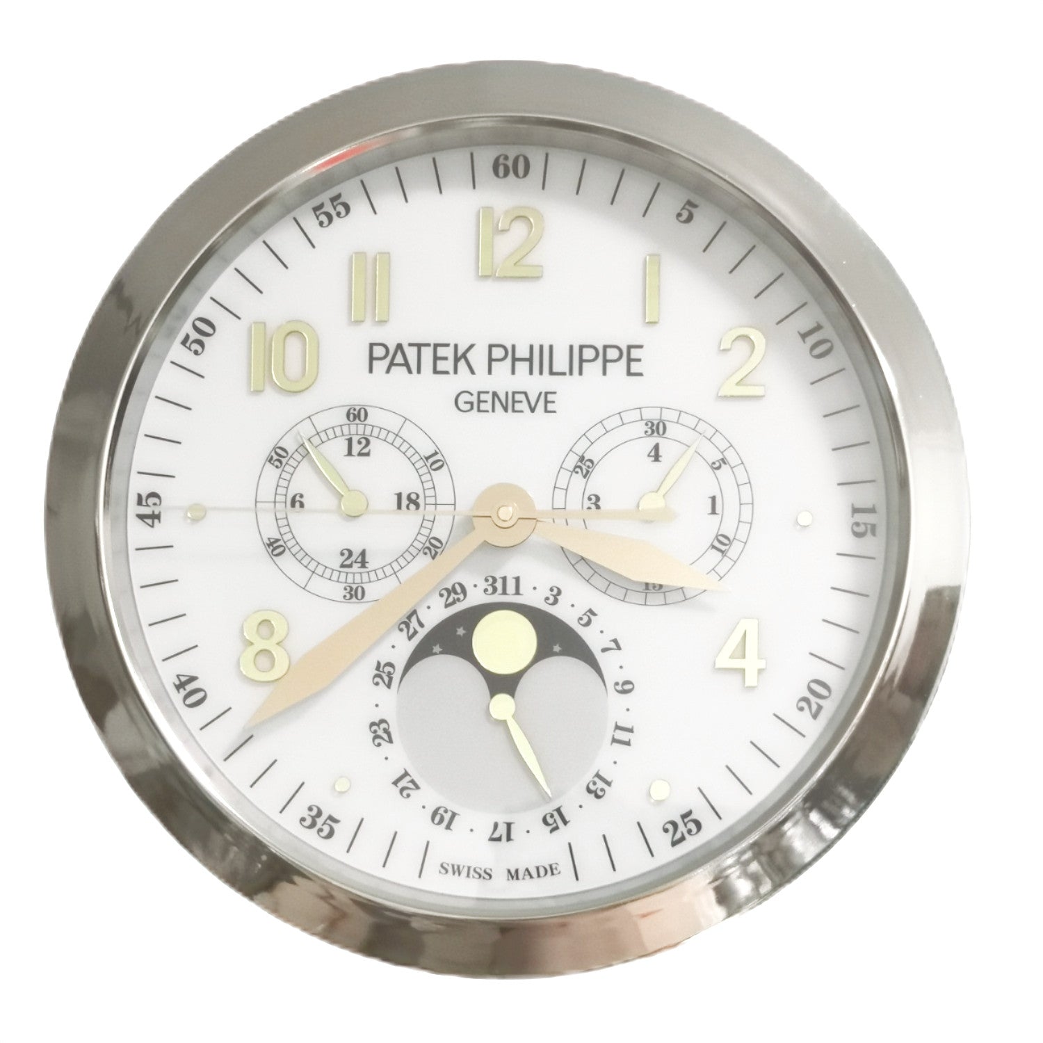 Patek Grand Complications Steel and White | Large Wall Clock