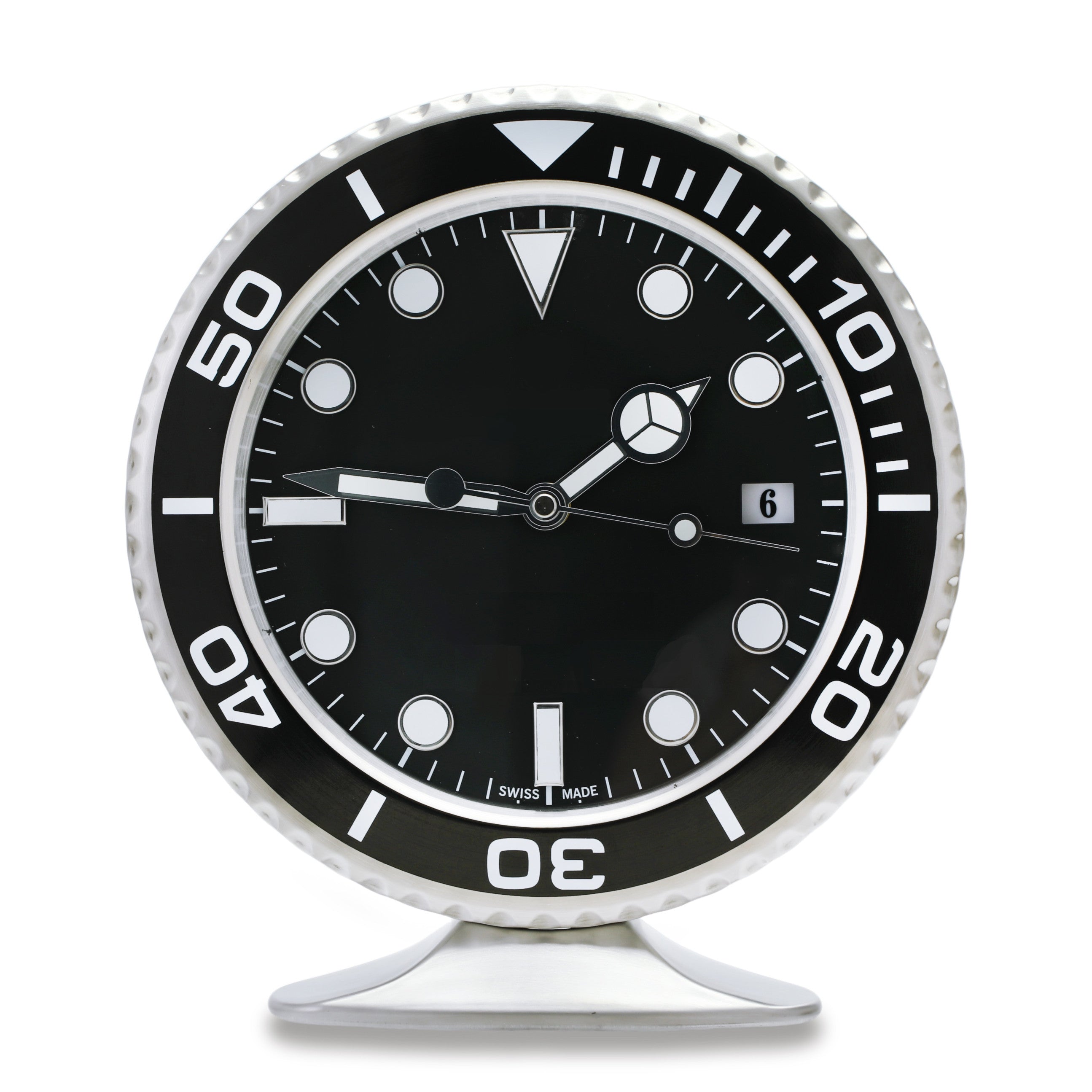 Sub-Diver Steel Black | Desk Clock