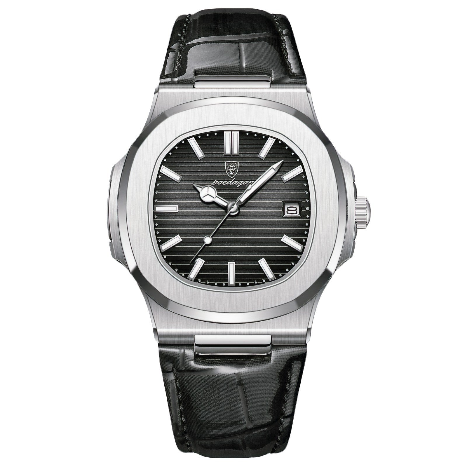 POEDAGAR Nautic Leather 40mm | Quartz Watch