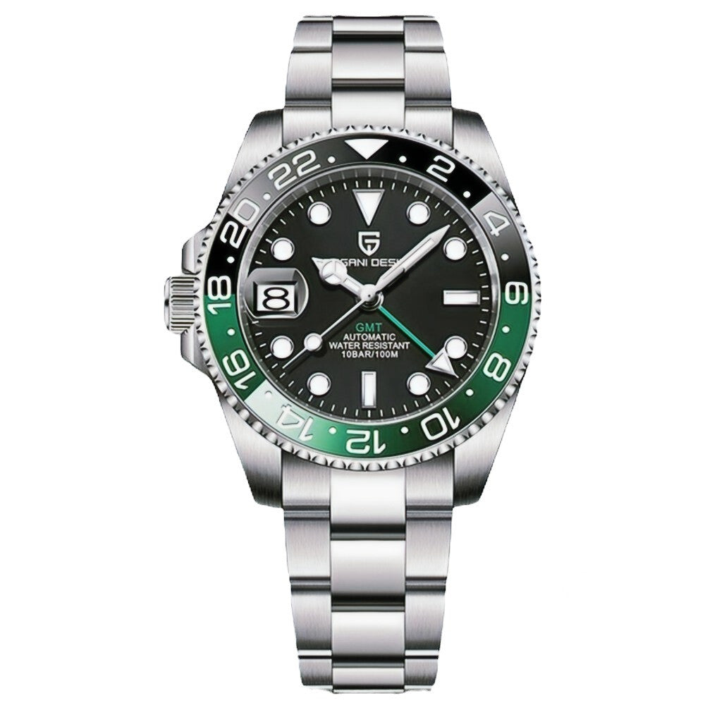 GMT Green & Black | Automatic GMT Watch – 40mm