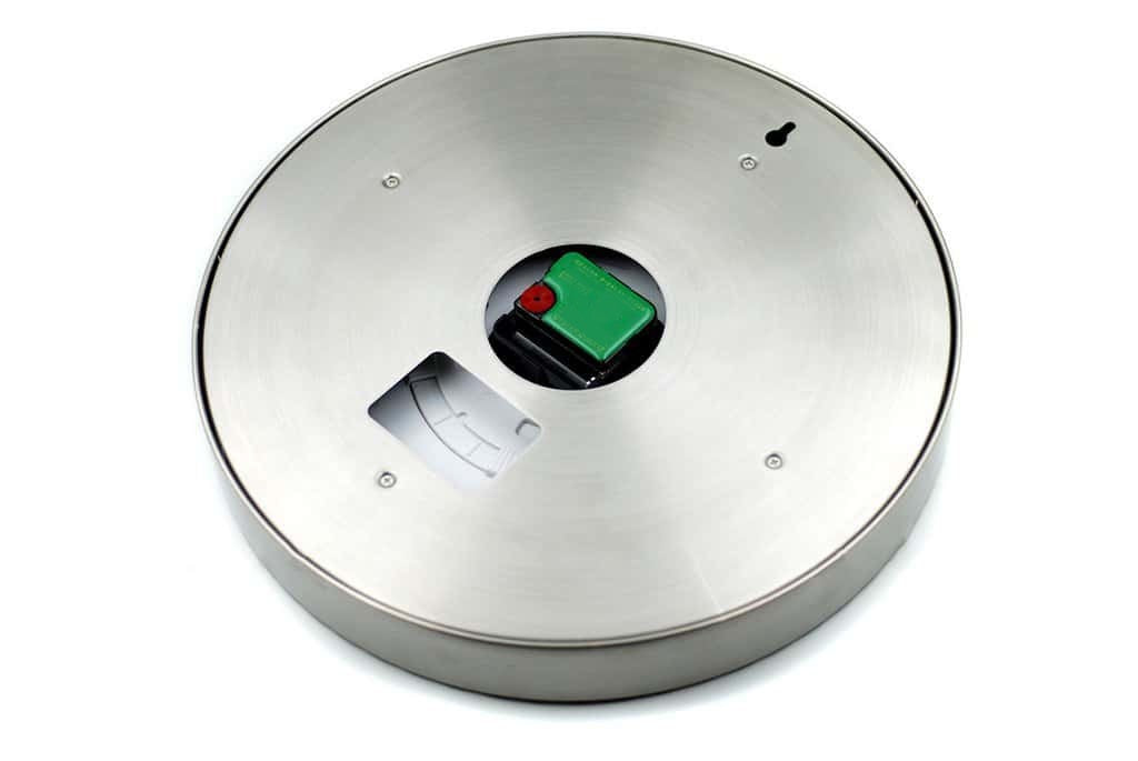 Luxury wall clock – rear movement detail