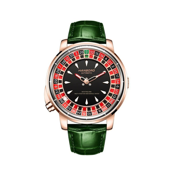 Royale Roulette Rose Gold | Automatic Casino Watch – 42mm | Wclocks