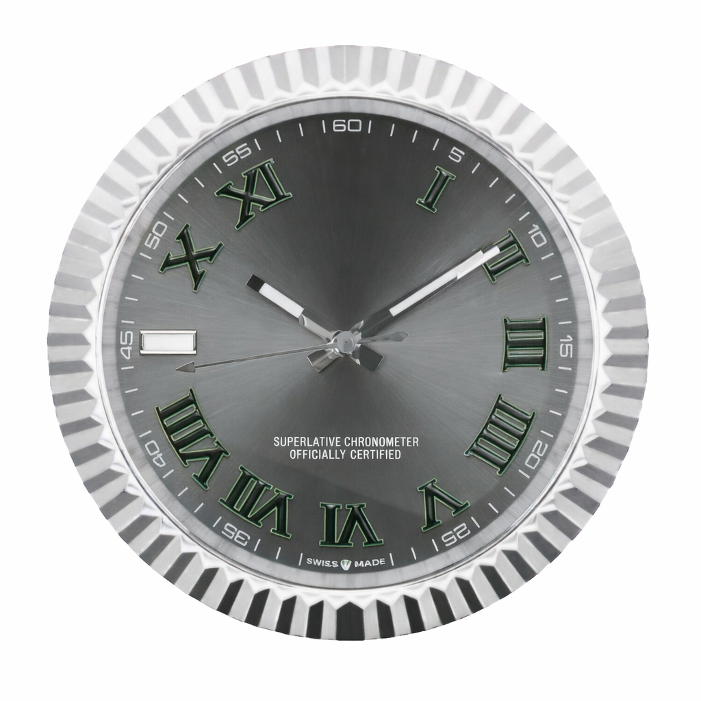Datejust Wimbledon Steel | Luxury Wall Clock