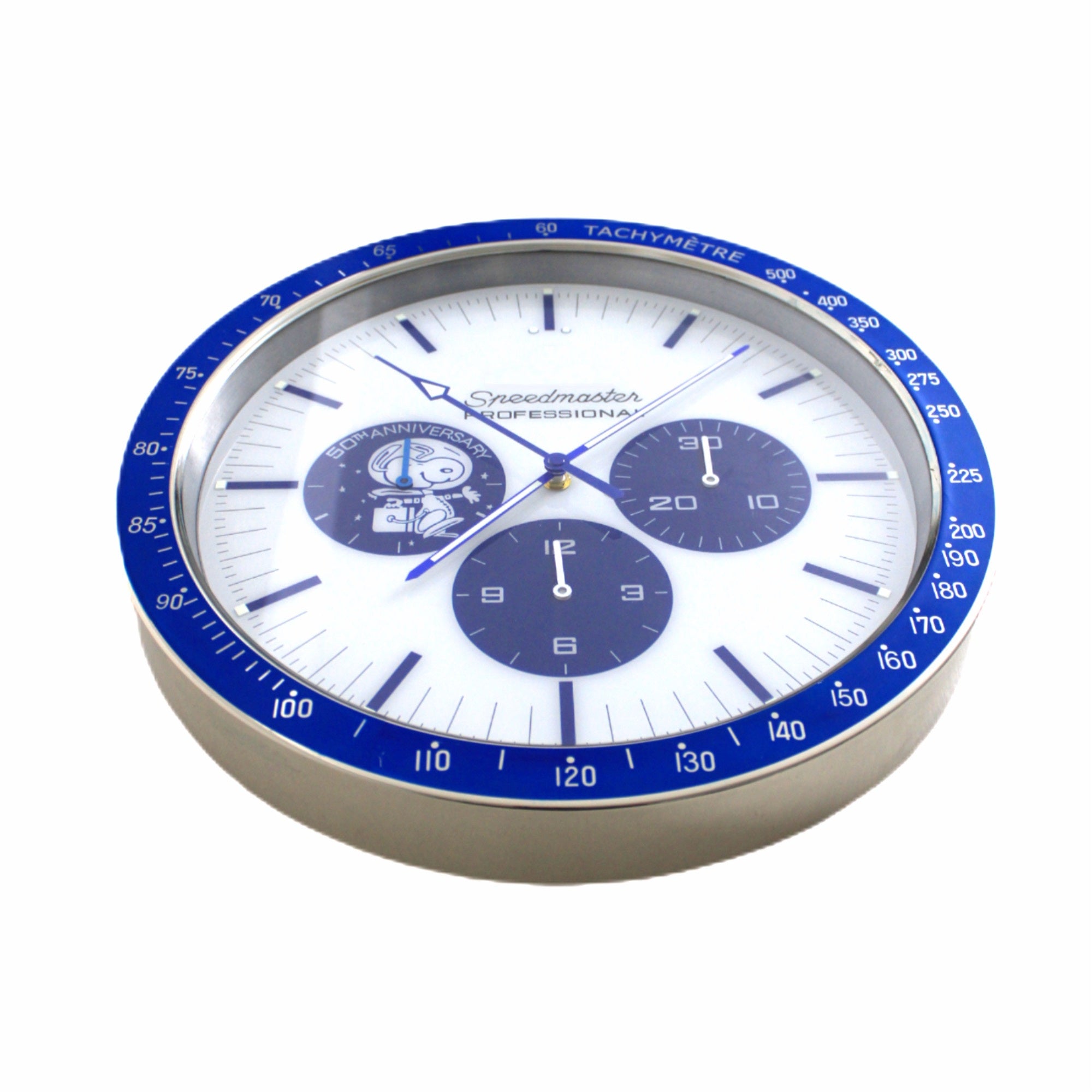Omega Speedmaster Blue Snoopy Large wall clock 40cm