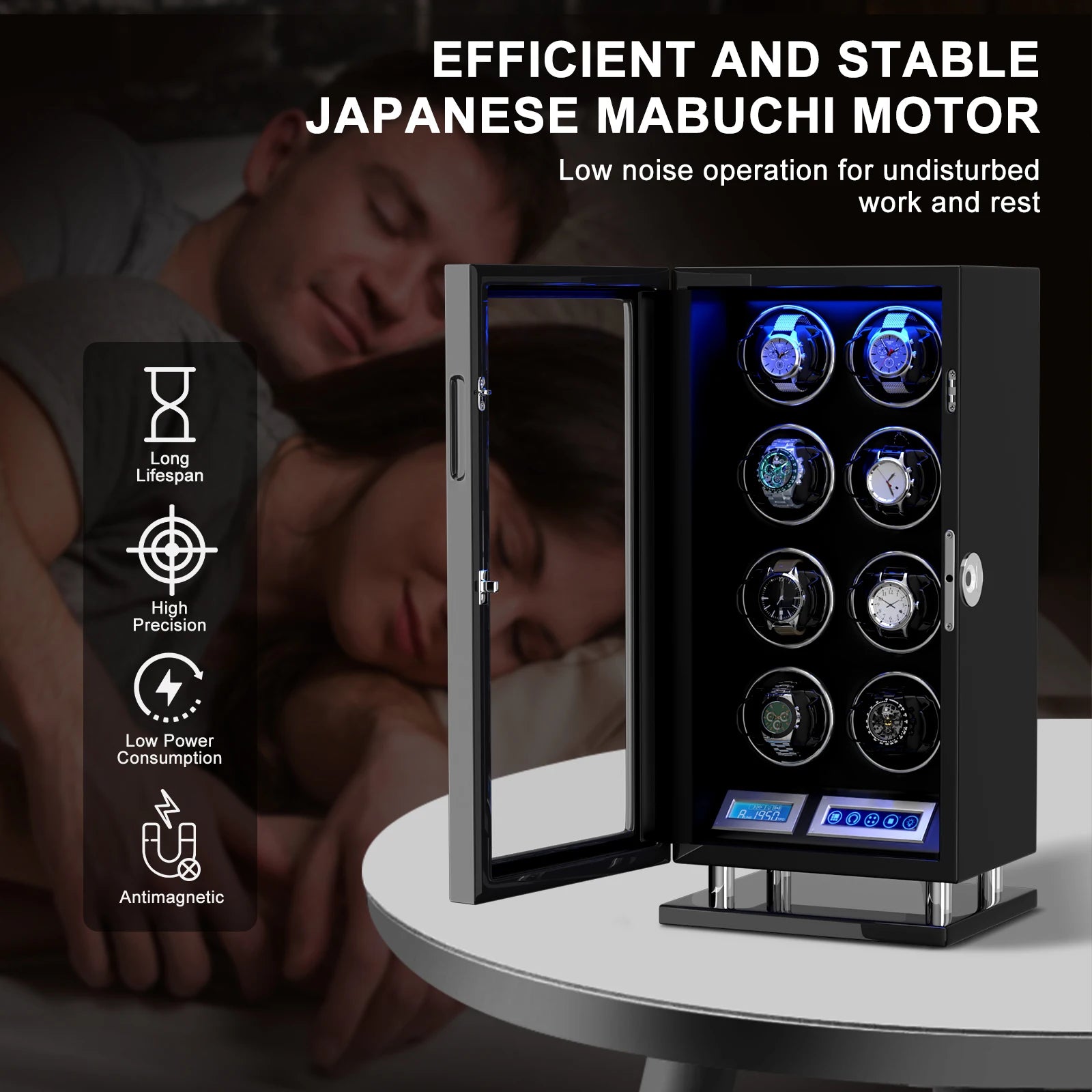 WFP Winder 8 | Fingerprint Watch Winder
