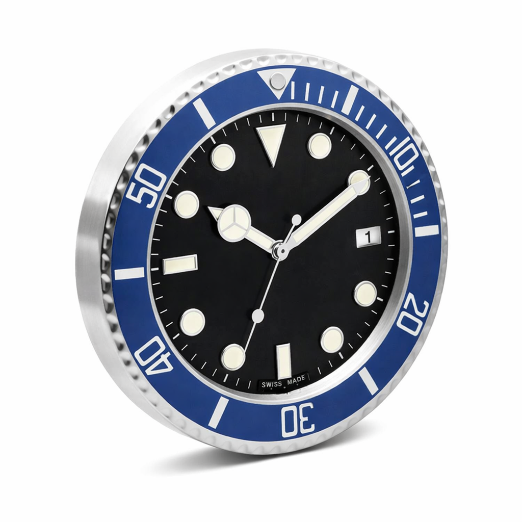 Wall clock Rolex Submariner Blue and Black