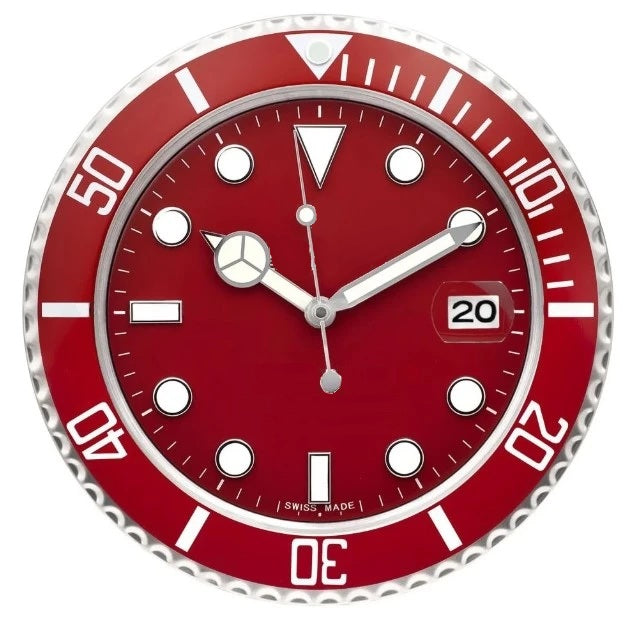 Diver Red | Luxury Wall Clock – Red Bezel Edition
