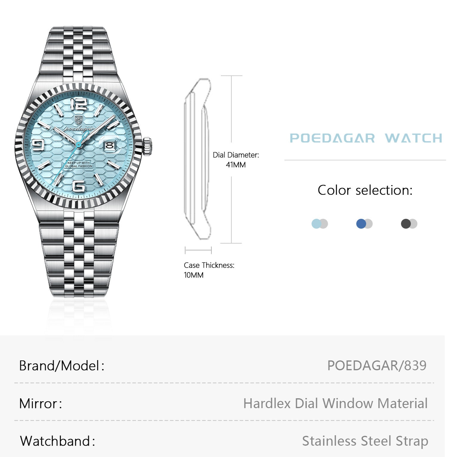 POEDAGAR Class Land Full | Men’s Watch - 41mm
