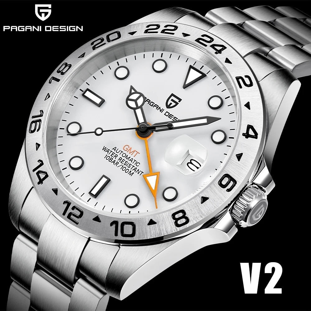 ヴィンテージ テレクロン電気時計 ホワイトオニキス大理石 アール・デコ様式 GMT POLAR | Automatic Watch - 42mm