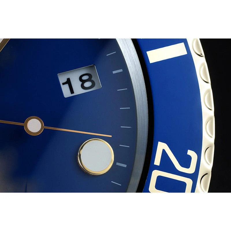 Sub-Diver Gold and Blue | Wall Clock