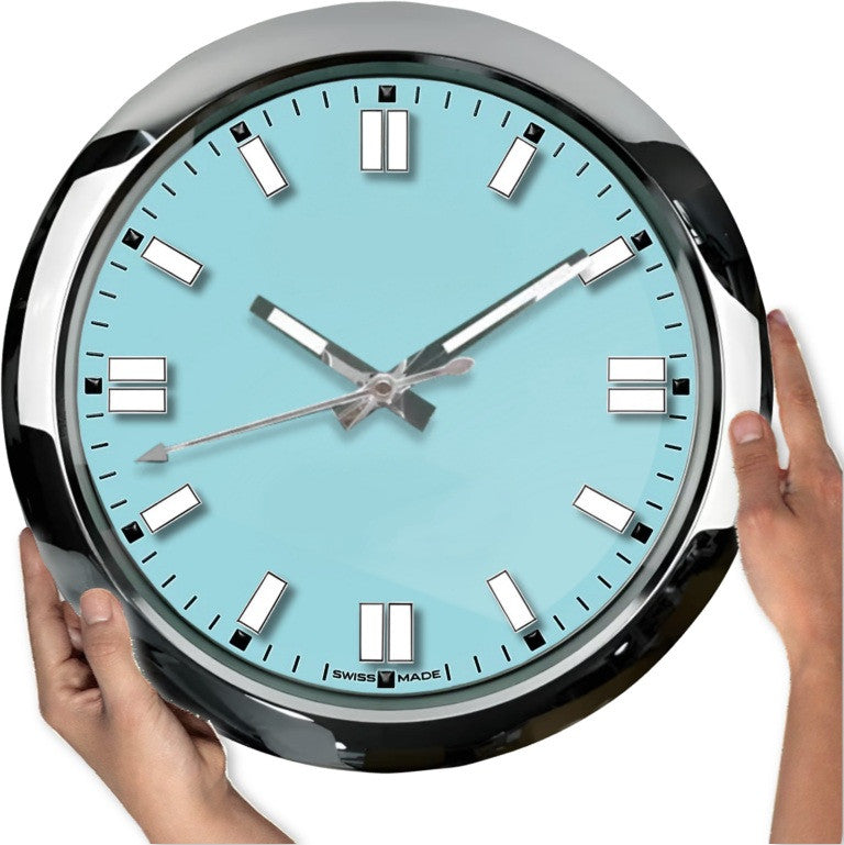 Perpetual Blue Tiffany Wall Clock – Tiffany Dial Style | Wclocks