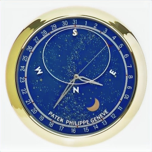 Patek Astronomical Gold and Blue | Large Wall Clock