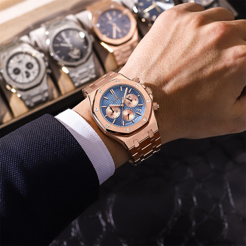 POEDAGAR AP Chrono Rose Gold | Chronograph Watch - 42mm