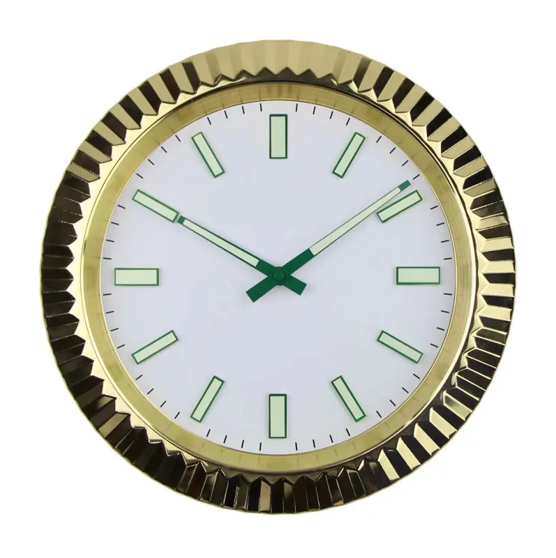 Classic Gold and Green, Luminous | Wall Clock
