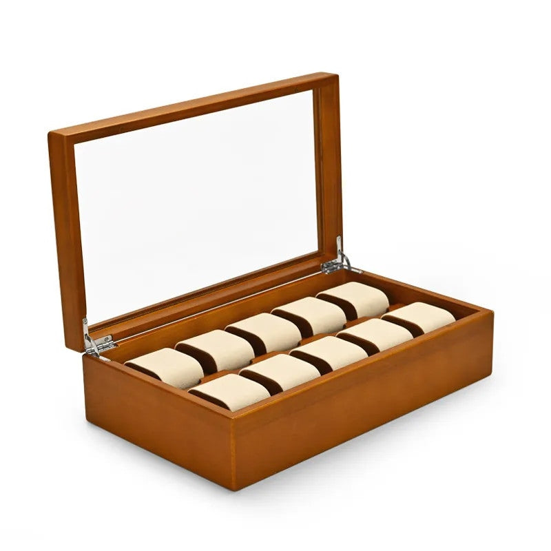 Wooden Watch Box Deluxe 10 Watch Edition