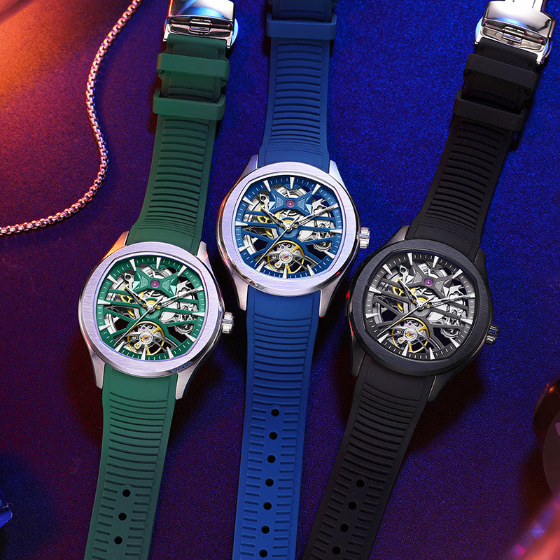 DG Spectra Skeleton Rubber  | Automatic Watch – 40mm