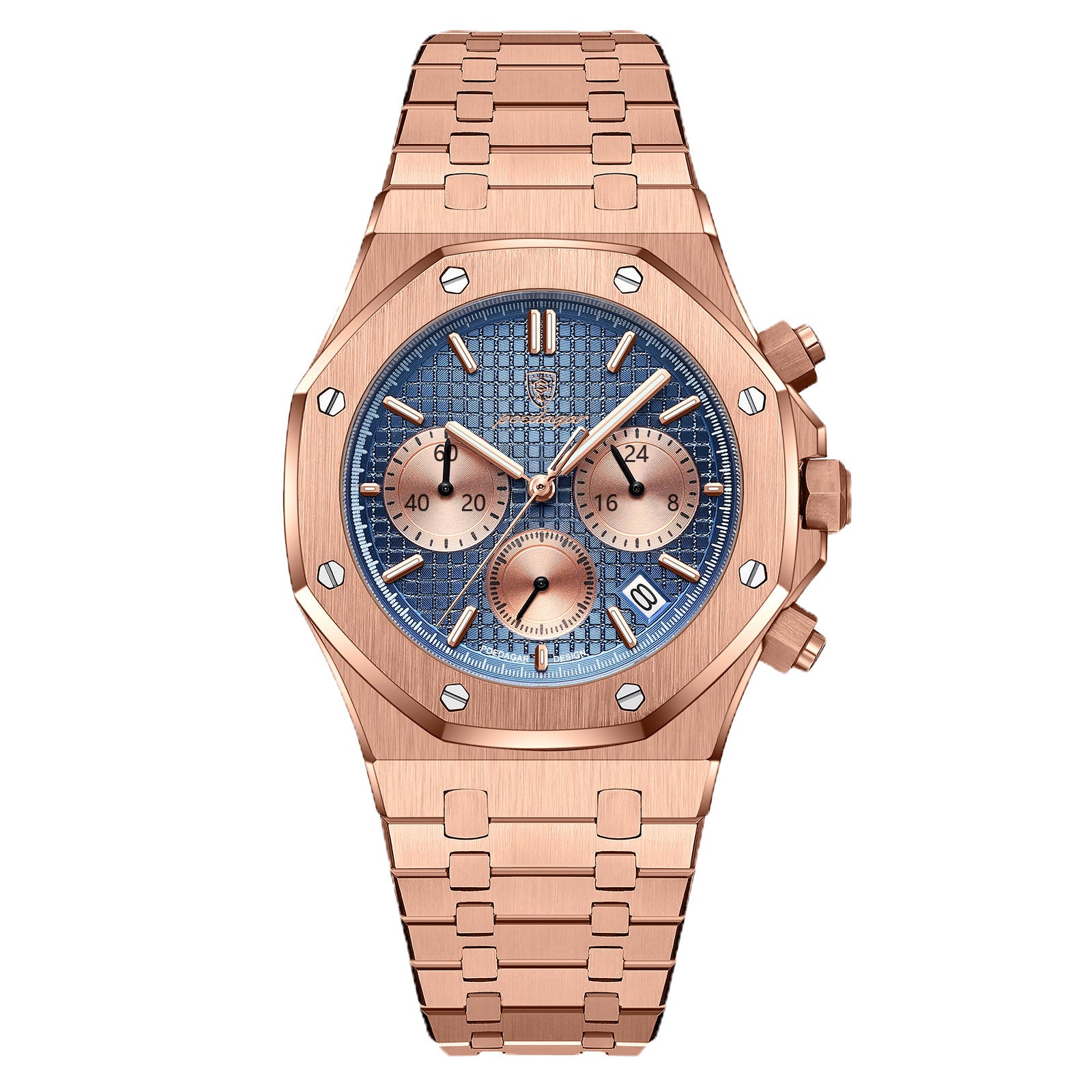 POEDAGAR AP Chrono Rose Gold | Chronograph Watch - 42mm
