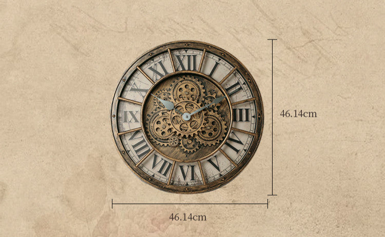 Retro Industrial Gear | Wall Clock
