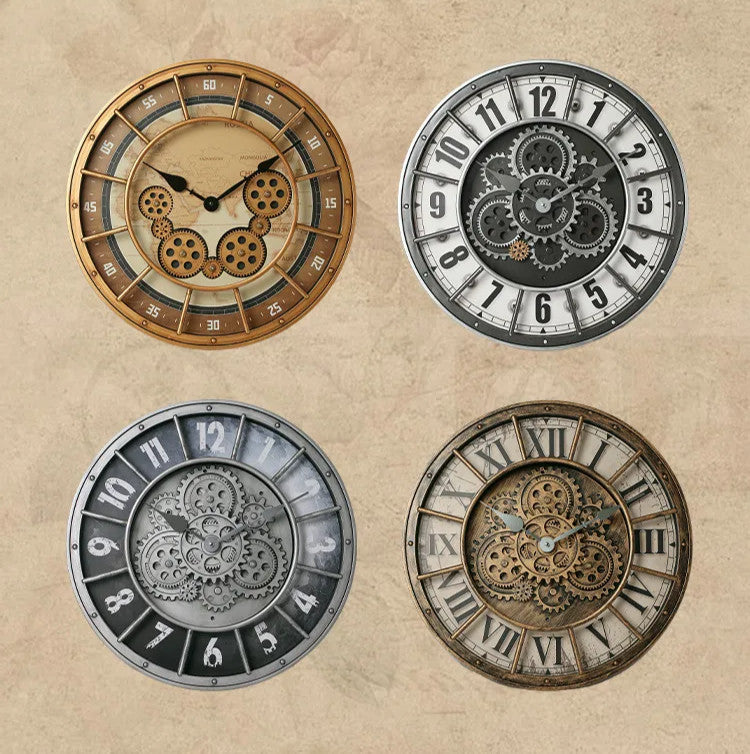 Retro Industrial Gear | Wall Clock