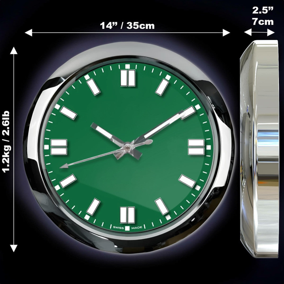 Perpetual Green | Wall Clock
