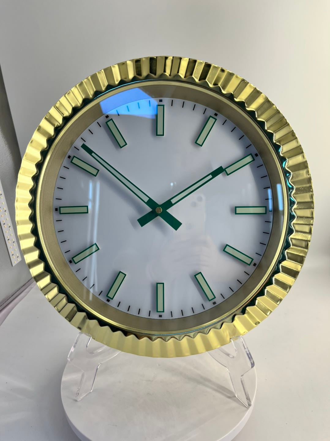 Classic Gold and Green, Luminous | Wall Clock