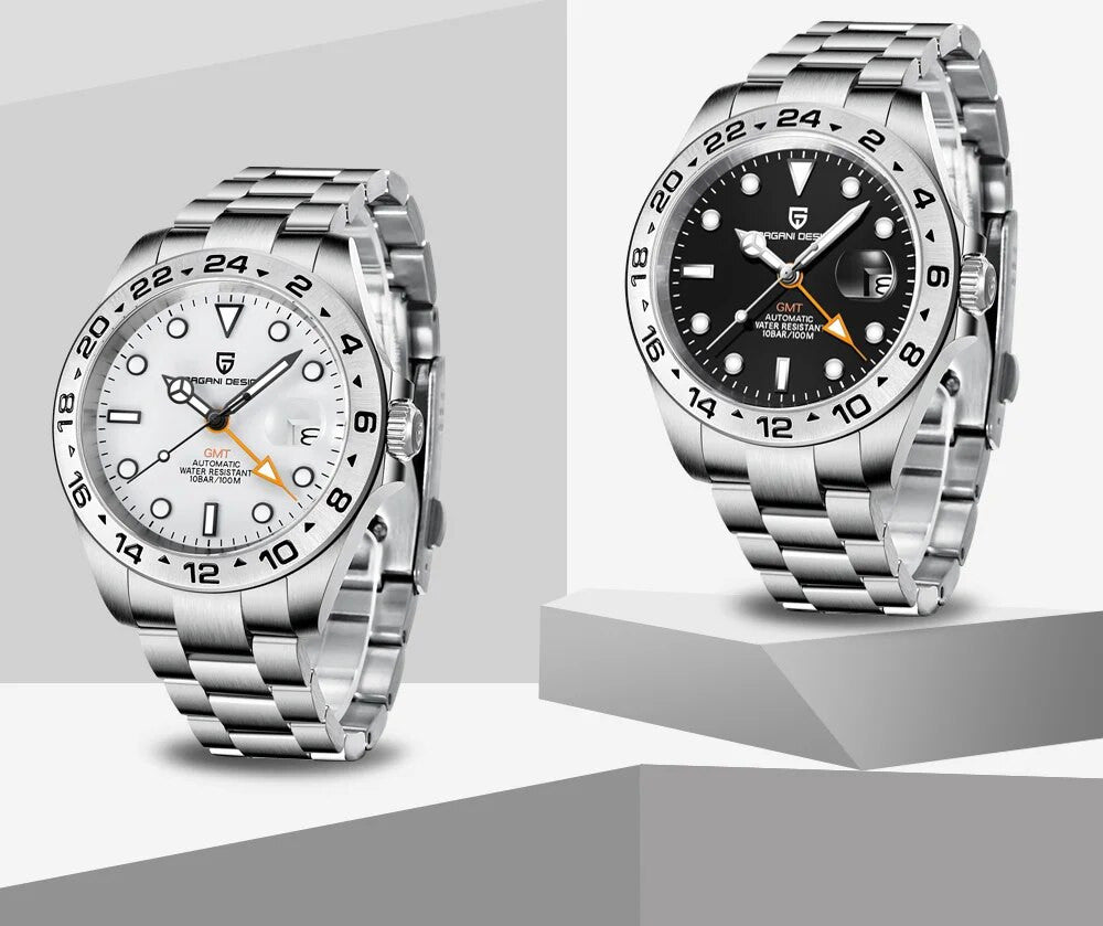 ヴィンテージ テレクロン電気時計 ホワイトオニキス大理石 アール・デコ様式 GMT POLAR | Automatic Watch - 42mm