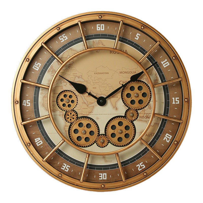 Retro Industrial Gear | Wall Clock