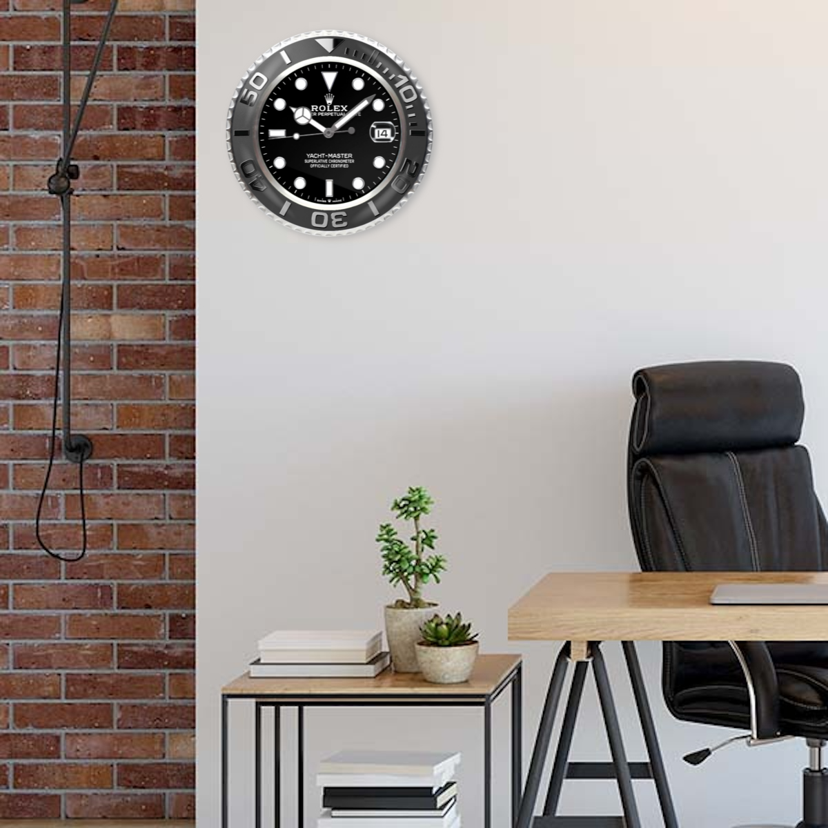 Yacht-Master, Steel Black | Wall Clock