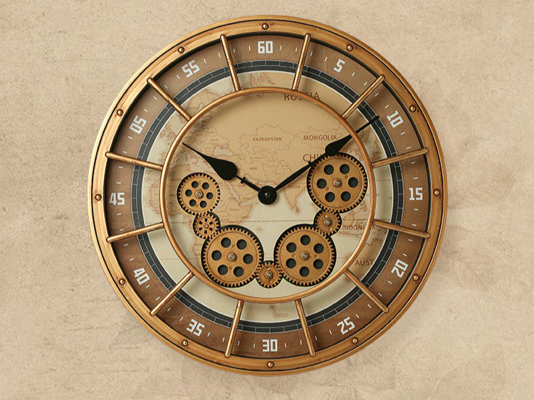 Retro Industrial Gear | Wall Clock