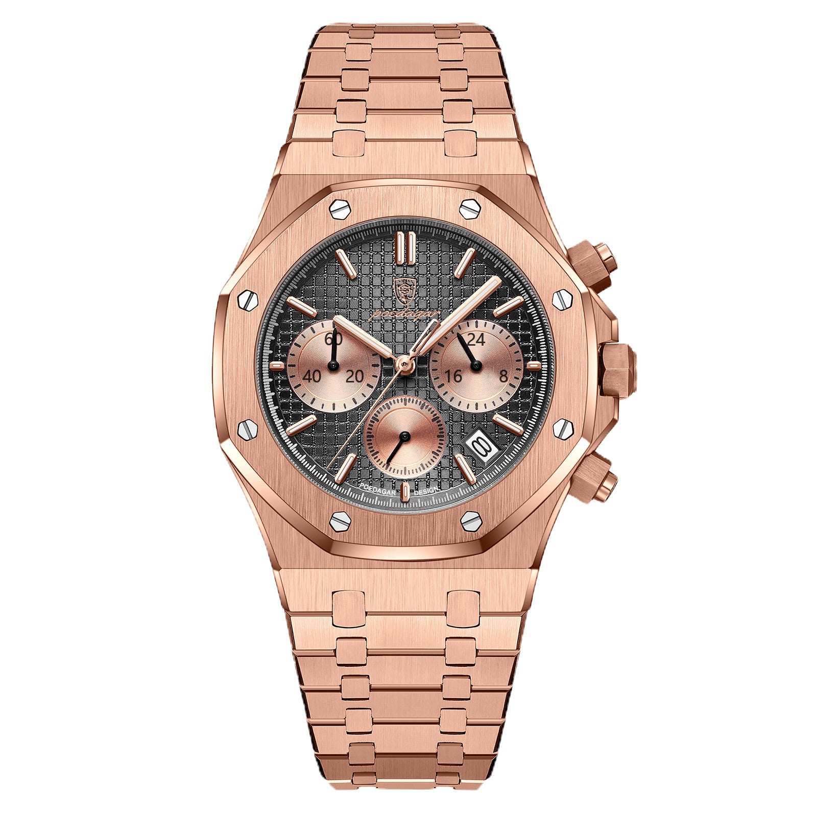 POEDAGAR AP Chrono Rose Gold | Chronograph Watch - 42mm