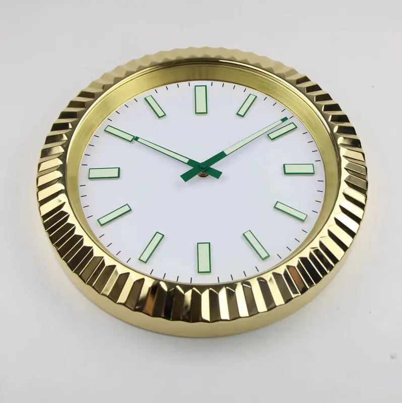 Classic Gold and Green, Luminous | Wall Clock