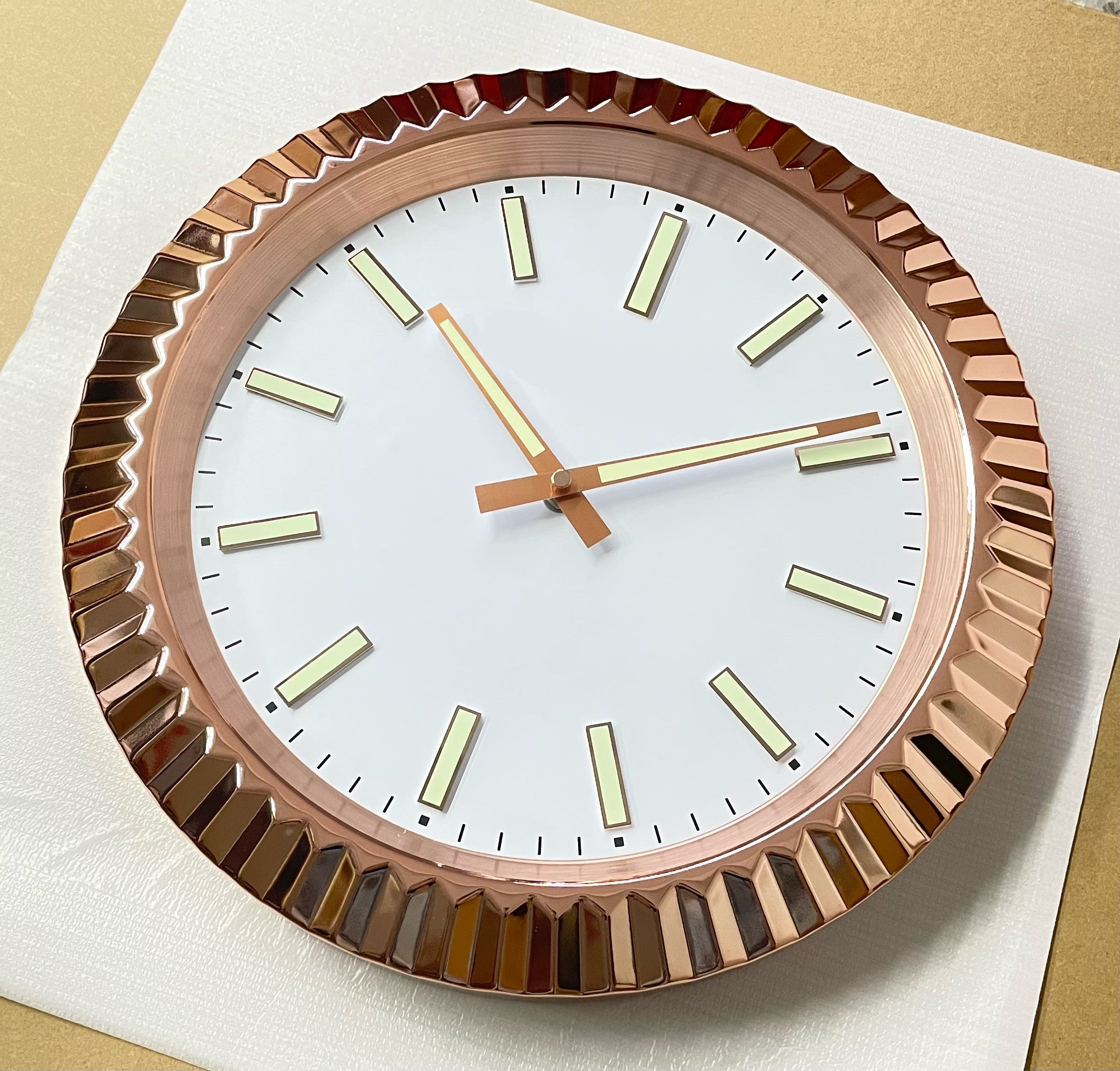 Classic Rose Gold, Luminous | Wall Clock