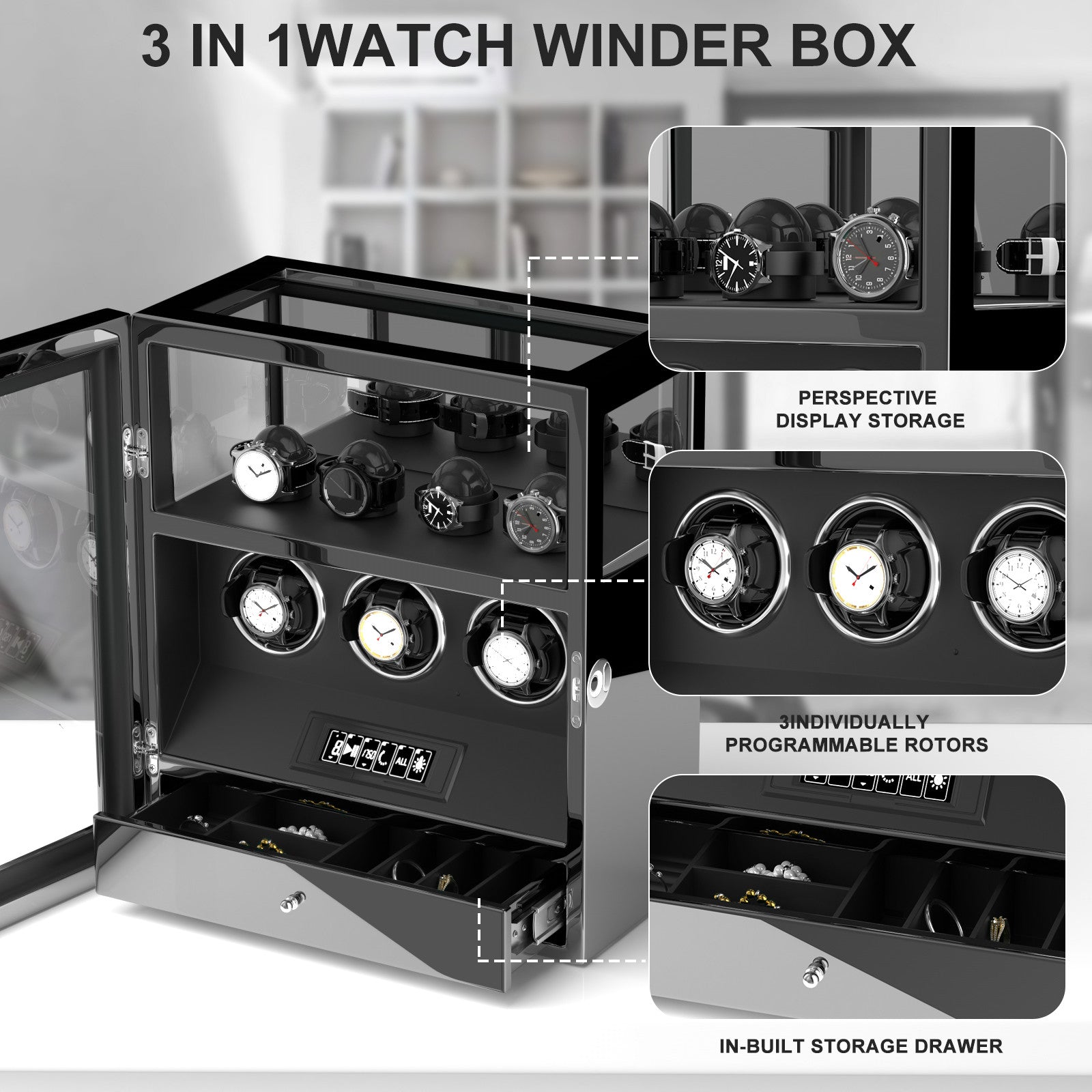 W-Winder Supreme 3+4 | Automatic Watch Winder