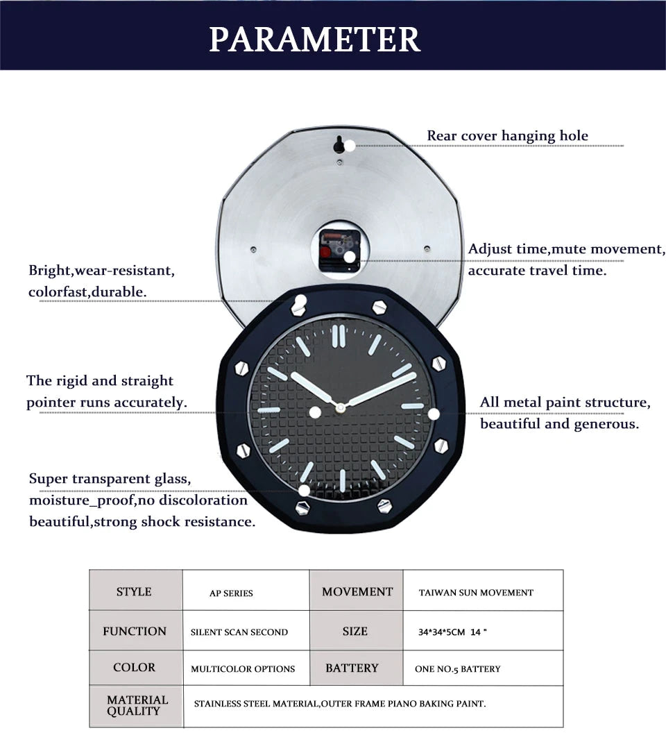 AP Rose Gold and White | Wall clock